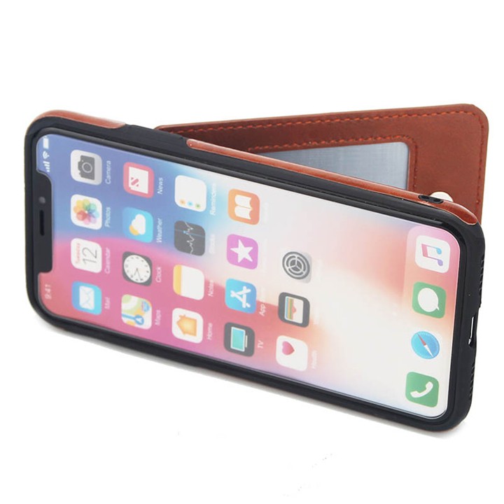 Bao da Iphone X, Xs, Xs Max, Xr kiêm ví đựng tiền, thẻ, card rất tiện lợi Minh's House | BigBuy360 - bigbuy360.vn