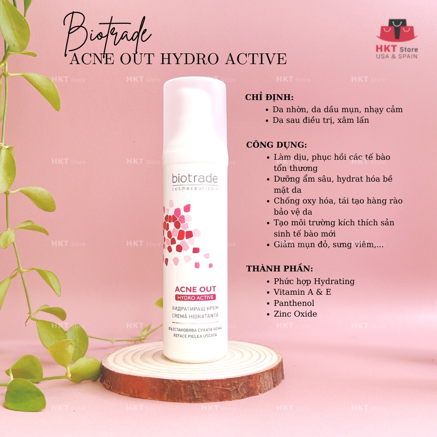 Kem dưỡng ẩm dành cho da dầu mụn Biotrade Acne Out Hydro Active CHÍNH HÃNG 60ml