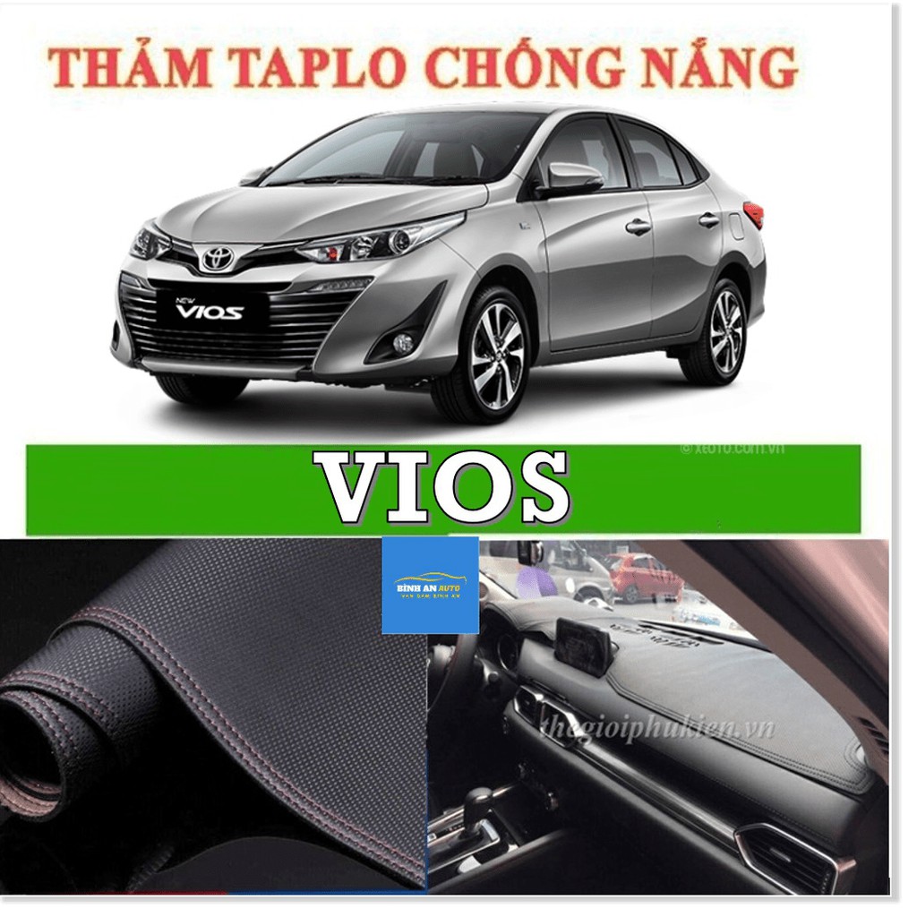 Thảm phủ taplo TOYOTA VIOS 2014 - 2020 dập vân cacbon cao cấp - Bình An Auto