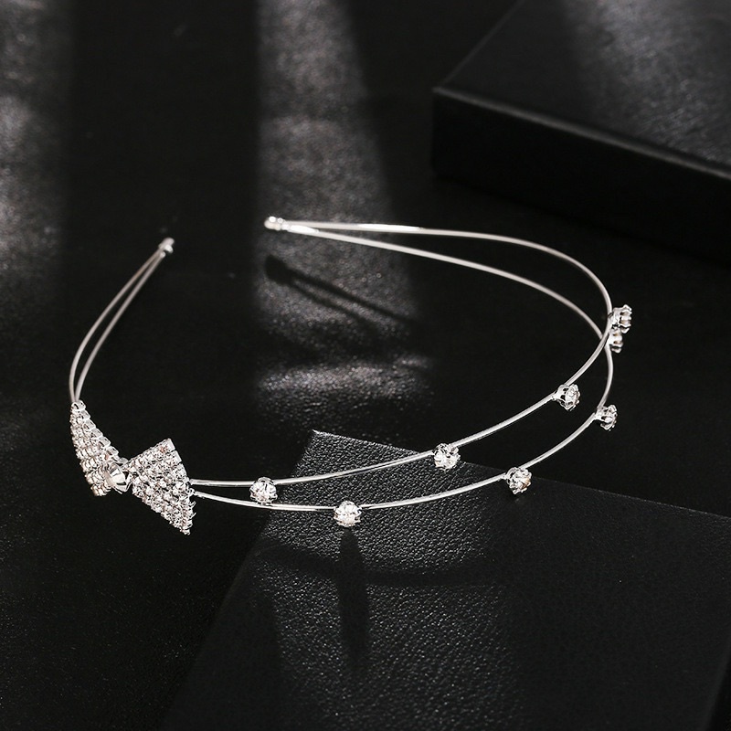 Cài tóc hình nơ, băng đô cài tóc đính đá phong cách hàn quốc dễ thương