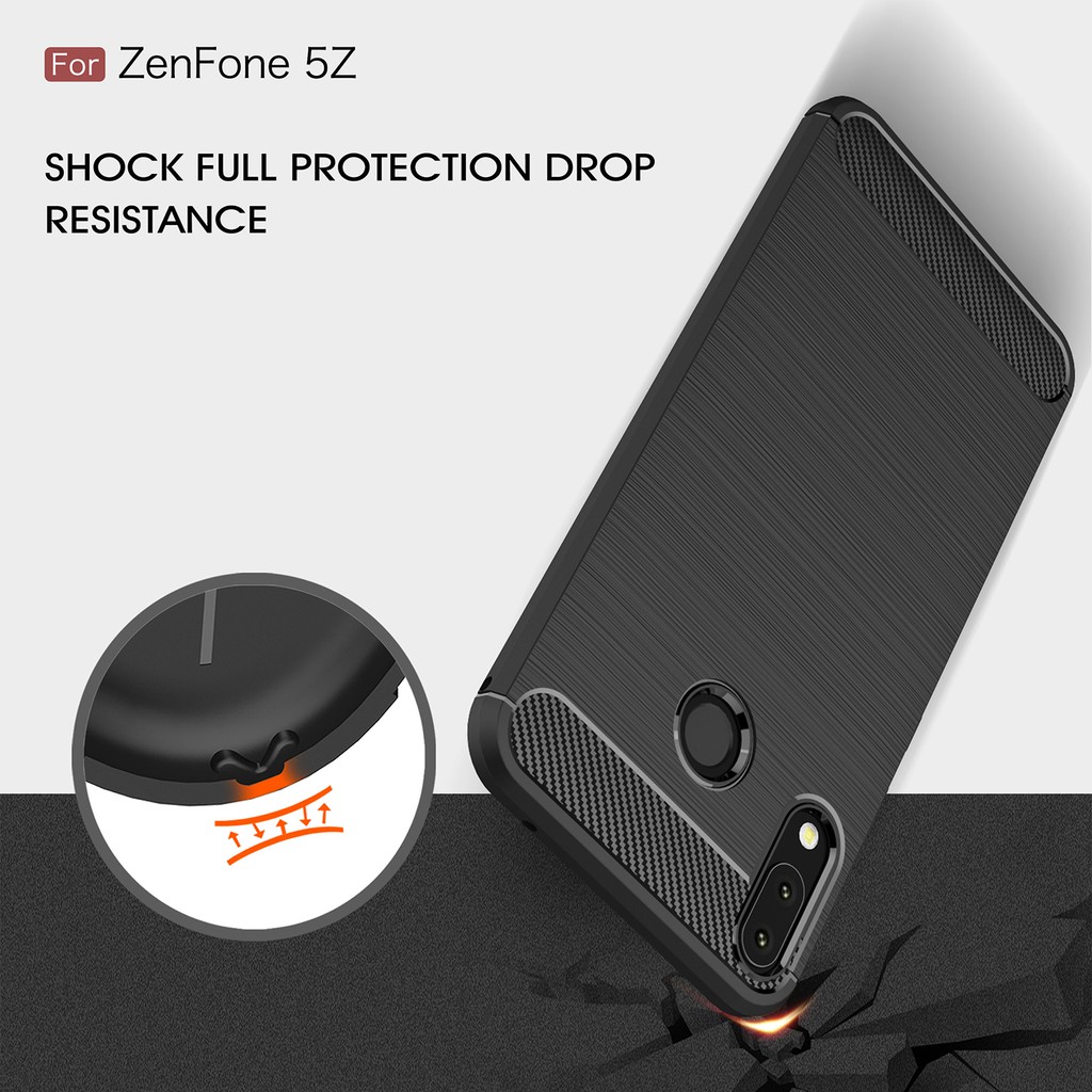 Ready stock Asus Zenfone 5Z ZS620KL/ZE620KL phone Carbon fiber Soft case