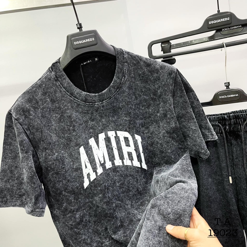 Bộ Thể Thao Nam AMR 3D Cộc Tay, Bộ Hè Nam Chất Liệu Thun Lạnh Mềm Mịn