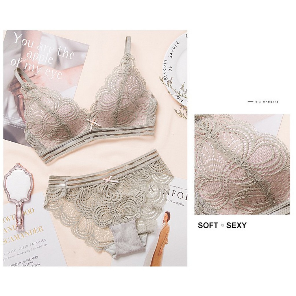 Bộ lót ren không gọng cao cấp bralette tôn dáng AL034 mút mỏng | BigBuy360 - bigbuy360.vn