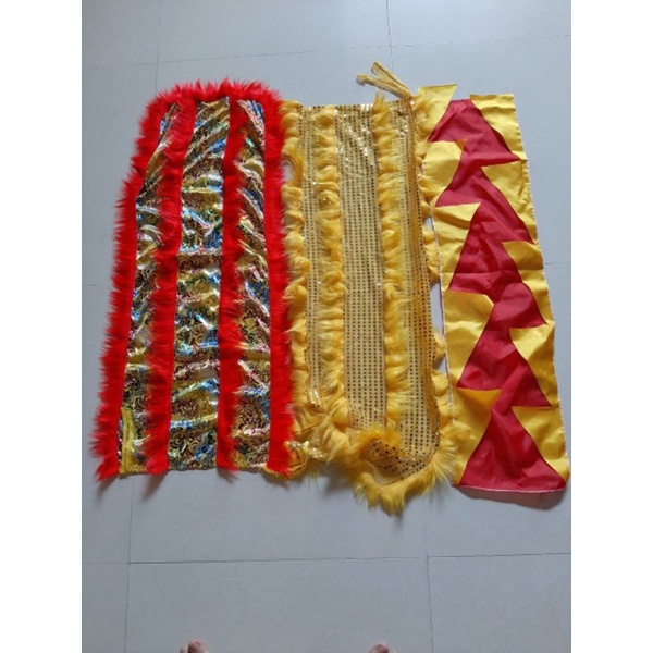 Đầu lân sư tử có pin hàng đẹp có đuôi kim sa cho trẻ em