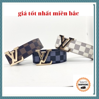 Thắt lưng nam LV, dây lưng lv thời trang, dây lưng nam cao cấp, mặt kim loại nguyên khối trẻ trung lịch lãm TLLV001