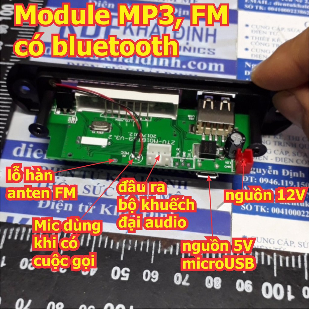 Module Giải Mã MP3+FM, microSD, USB + REMOTE, có bluetooth (LÀM MÁY NGHE NHẠC) C3B3 kde5237