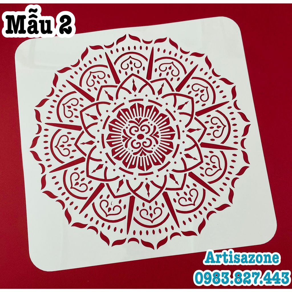 Pet Stencil - Khuôn hình trang trí họa tiết - Kích thước 30cm x 30cm - 01 tấm