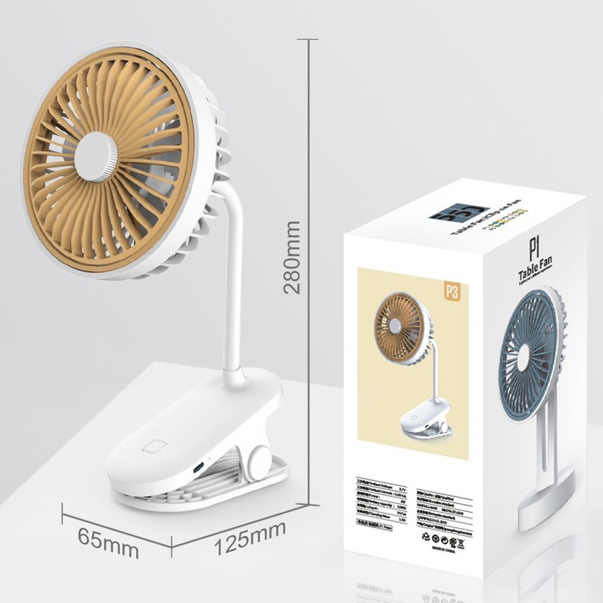 Quạt mini tích điện cầm tay có cổng USB | BigBuy360 - bigbuy360.vn