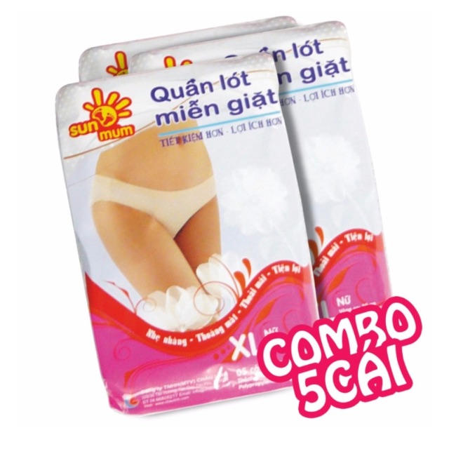 Combo 5 quần lót giấy tiện dụng