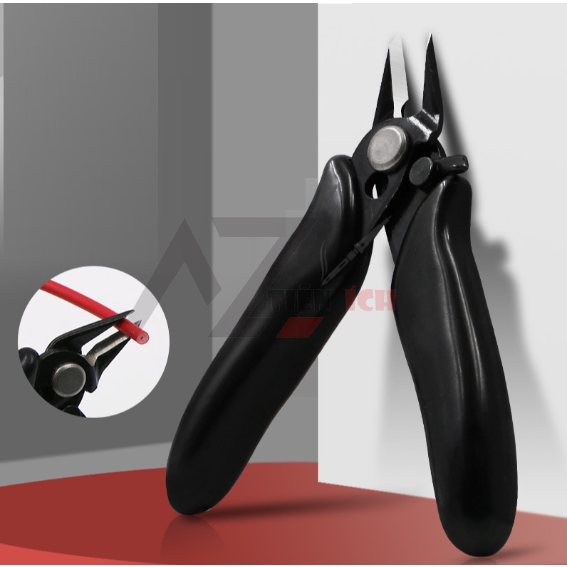 Kìm mini kìm cắt chân linh kiện đen dài 86mm