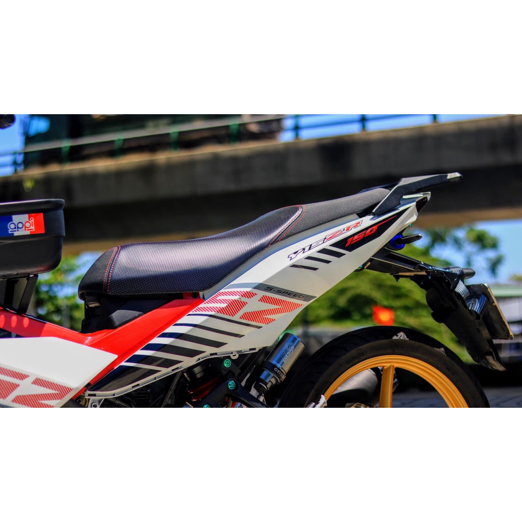 Tem Rời Dán Xe Exciter 150 Mẫu Y15ZR Trắng Đỏ Cực Hot, Hàng 3 Lớp Chất Lượng Cao ,Team Decal