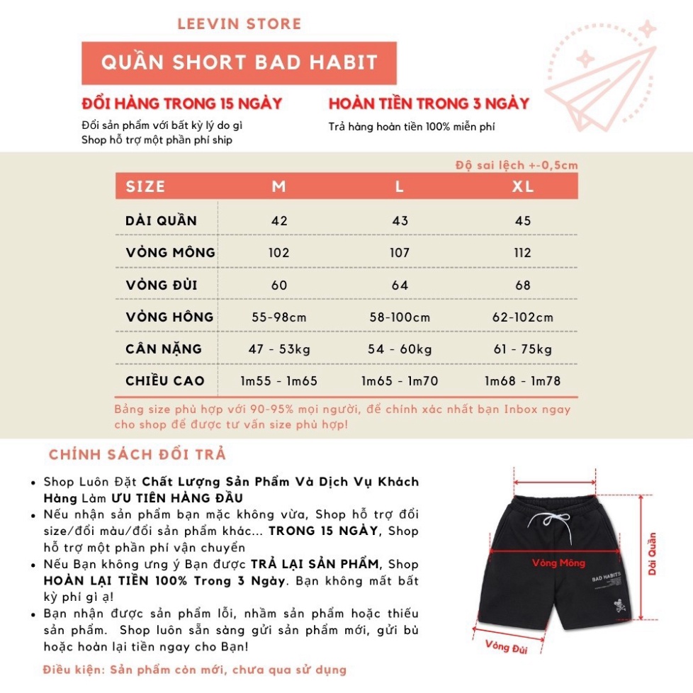 Quần Short Nam Nữ BAD.Habits LOGO Unisex - Quần Đùi Thỏ Xương nam nữ Form rộng - Leevin Store