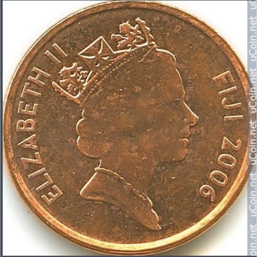 Đồng xu Nữ hoàng Elizabeth II 1 cent Fiji