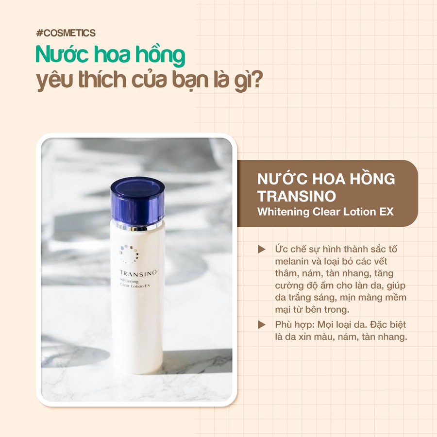 Nước Hoa Hồng Transino Whitening Clear Lotion EX