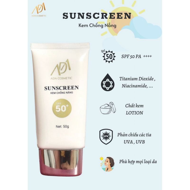 Kem chống nắng ADA GROUP🌻Không bết dính🌻Không để lại vân kem | BigBuy360 - bigbuy360.vn
