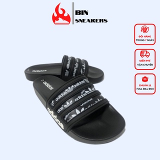 Dép nam quai ngang 𝗔𝗱𝗶𝗱𝗮𝘀 màu đen cao cấp - Dép cao su nam 𝗔𝗱𝗶𝗱𝗮𝘀 đen cực đẹp Full Box