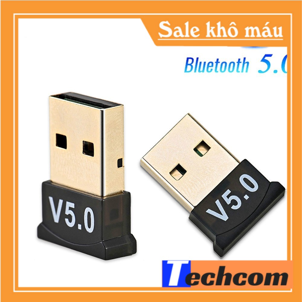 USB Bluetooth 5.0 CSR cho máy tính laptop tạo kết nối không dây LOẠI TỐT bắt sóng cực khỏe mét tặng đĩa cài