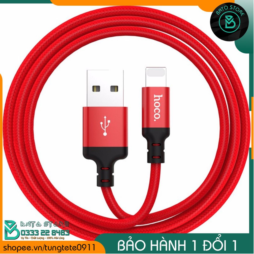 (FULL DÒNG MÁY) Cáp sạc Lightning iPhone Micro USB Type C Dài 1m HOCO X14