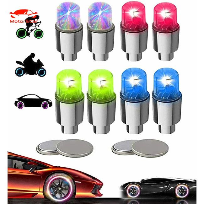 HOT WHEELS Hàng Có Sẵn Đèn Nhấp Nháy Ánh Sáng Xanh Dương Gắn Van Bánh Xe Đạp Xe Máy Xe Hơi Nhạy Cảm