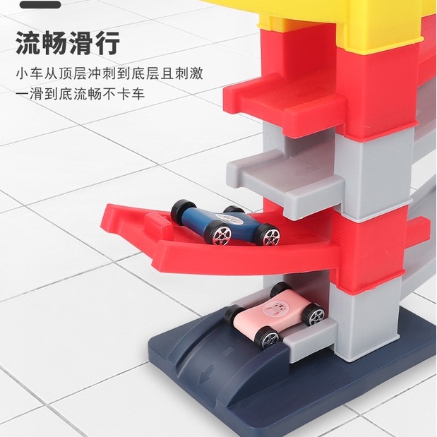 [Hàng mới về] Đồ chơi Xe trượt 9 tầng - Đồ chơi Thả Xe gỗ Trượt - Xe cầu trượt tốc độ