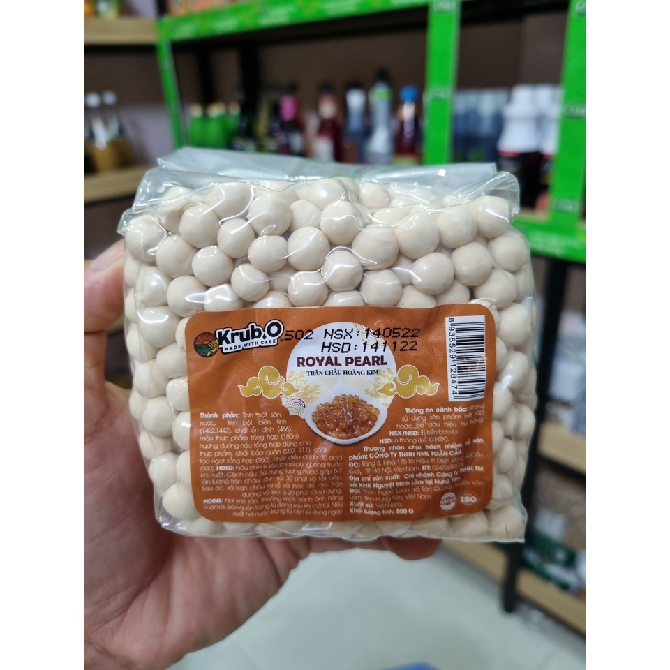 Trân châu đường đen - trân châu hoàng kim loại hãng TOCO dùng - gói 500gam