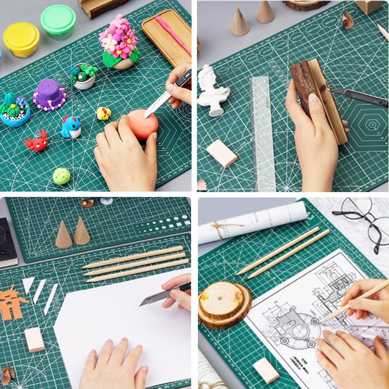 Bảng Kê Lót Cắt Cutting Mat A5 / A4 Dùng Kê Cắt, Dán, Dọc Giấy, Washi Tape Làm Đồ Handmade Siêu Bền