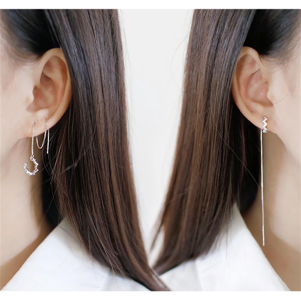 1 Khuyên Vành Tai Đính Đá Zircon Trắng Mihan1