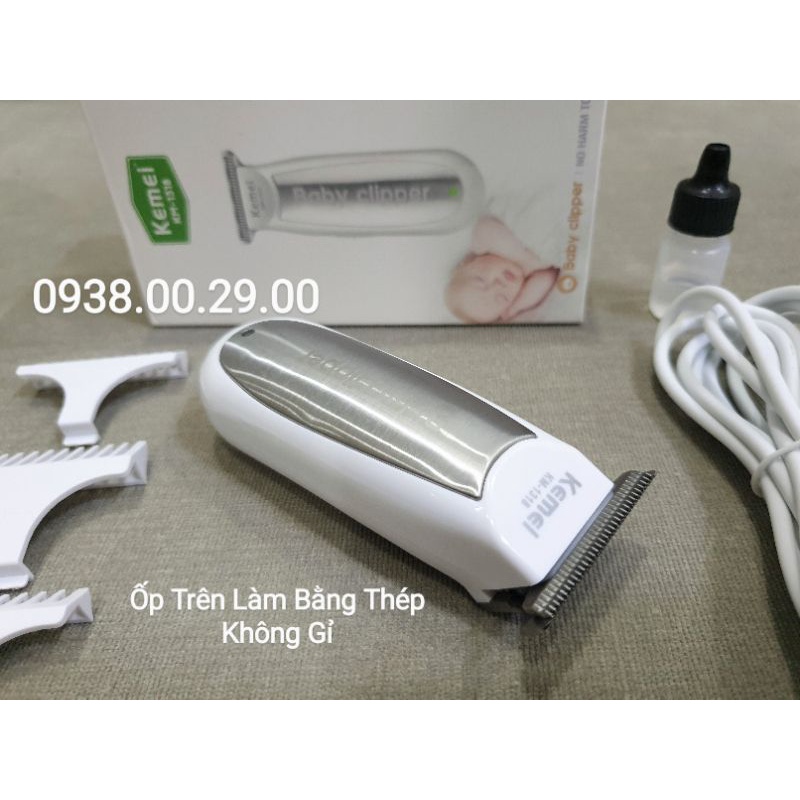 Tông Đơ Cắt Tóc Cho Bé Hàng Chính Hãng Kemei KM 1318 Full Box.(Ảnh thật)