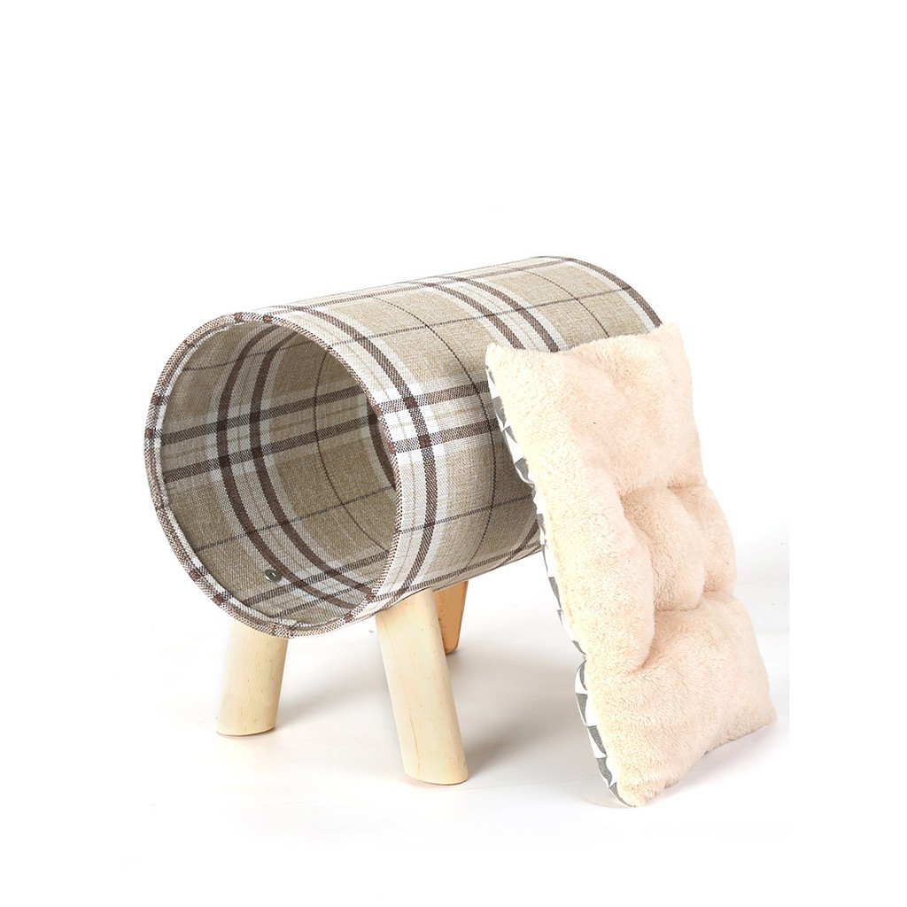 [Must Have]Ổ đệm mèo - Penthouse gỗ mái vòm sang choảnh cho meo meo ( Kèm ổ đệm)