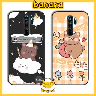 Ốp Xiaomi 🌻 Ốp lưng Xiaomi Redmi 9 Cute Bear nhựa cao cấp viền silicon - Banana Store