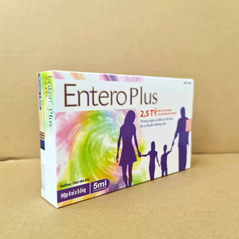 Men vi sinh Entero Plus cân bằng hệ vi sinh đường ruột - Hộp 20 ống