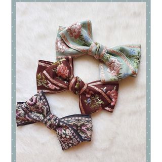 Cột tóc kẹp tóc nơ thêu