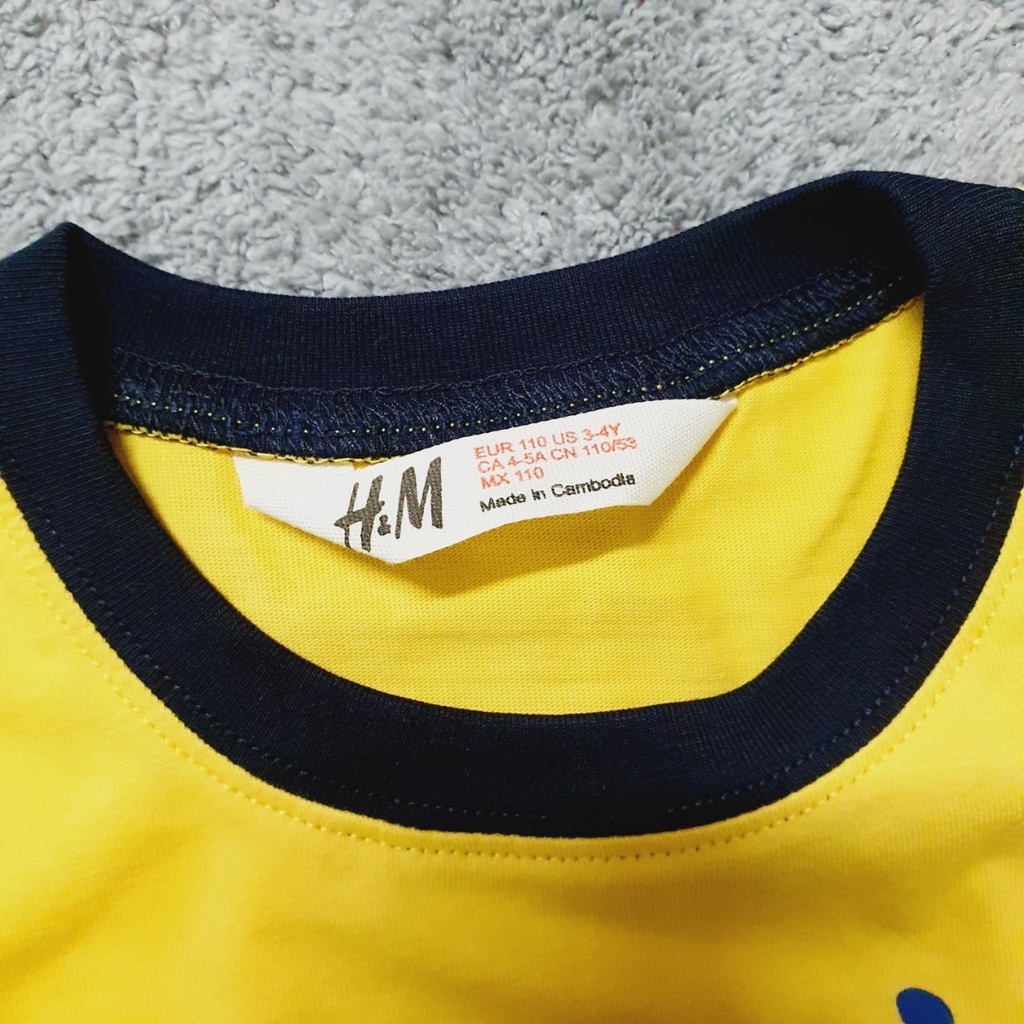 [1-8y] Áo dài tay thu đông cotton màu vàng ô tô cho bé trai