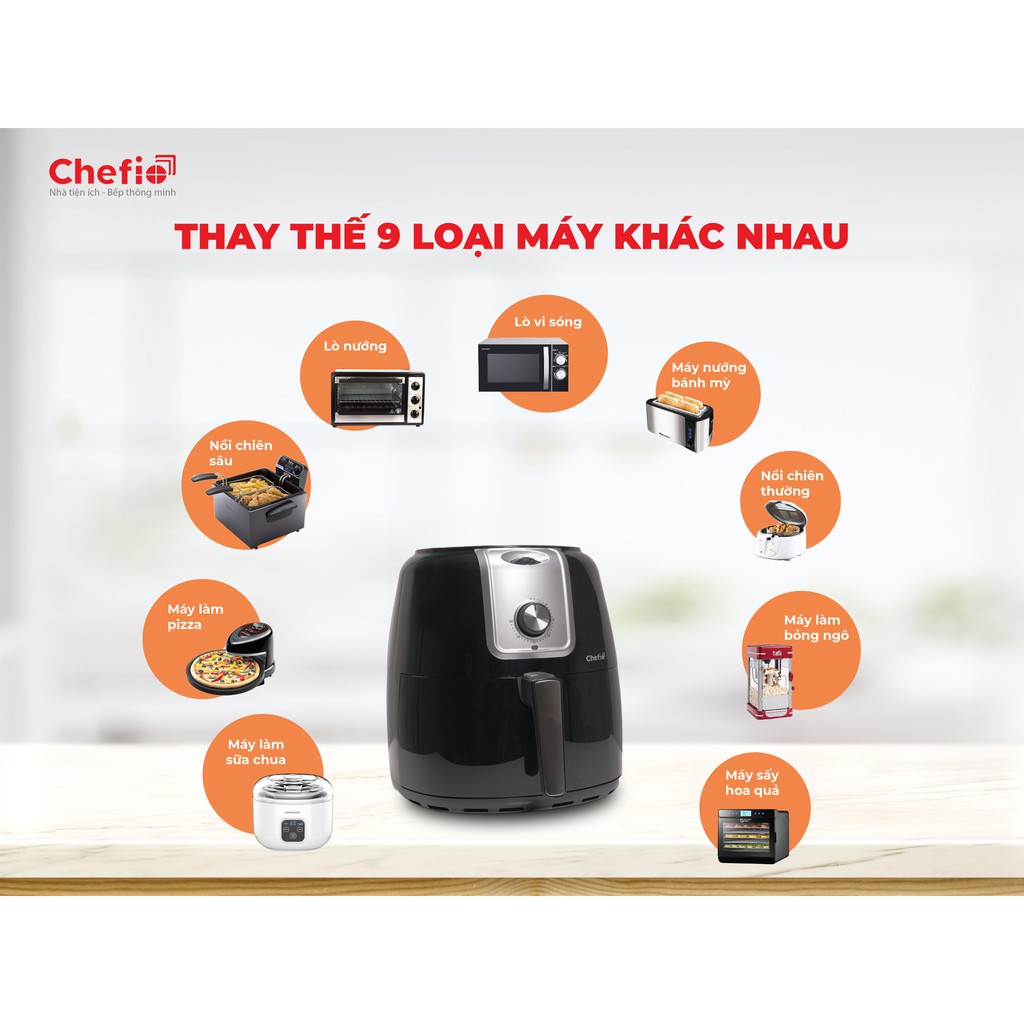 Nồi Chiên Không Dầu Chefio Super Jumbo Air Fryer 7.2L Model CF-905 Nồi Chiên Dung Tích Lớn