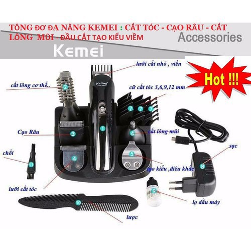 TÔNG ĐƠ KEMEI KM -600 Hàn Quốc +Tặng Kèm bộ 2 kéo cắt tỉa 💥 SIÊU HOT 💥