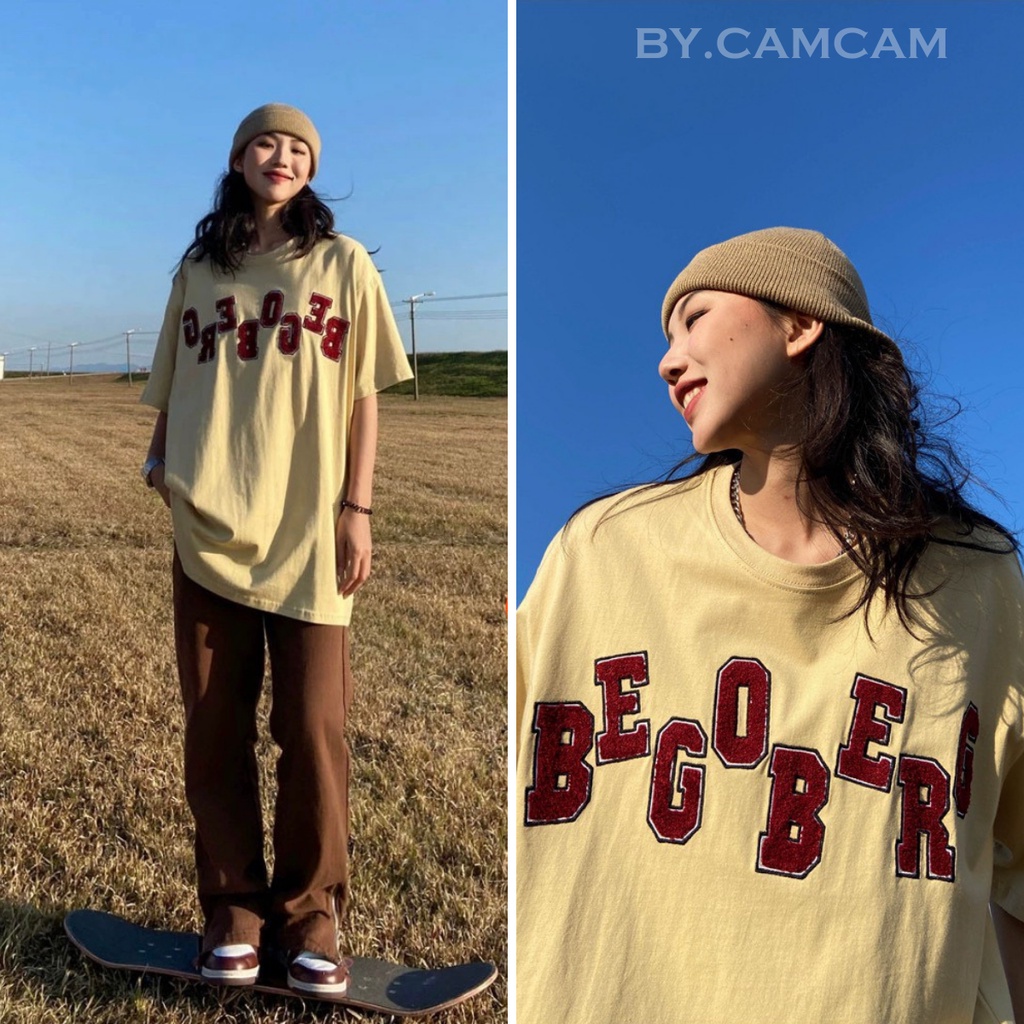 Áo Thun Tay Lỡ BEGOBERG 100% Cotton 2023 𝘽𝙮.𝘾𝙖𝙢𝙘𝙖𝙢