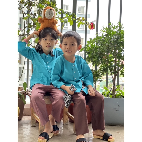 Bà Ba Bé Trai Bé Gái Xanh Dương Mới 2023