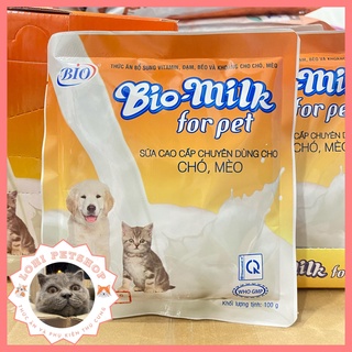 Sữa cho chó mèo - Sữa bio milk for pet - 1 gói 100g