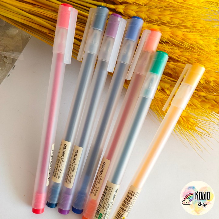 Bút Gel Nhiều Màu Sắc Ngòi 0.5mm Xinh Xắn Tiện Dụng Deli BN3 RB12