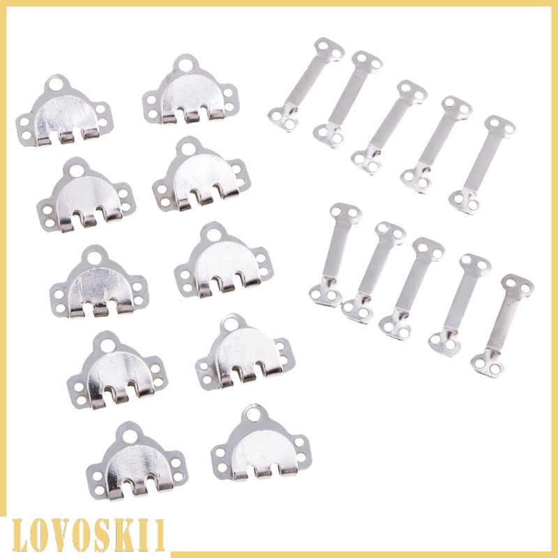 [LOVOSKI1]10 Sets Metal Sewing Hook &amp; Bar Skirts Trousers Fasteners DIY Crafts Silver