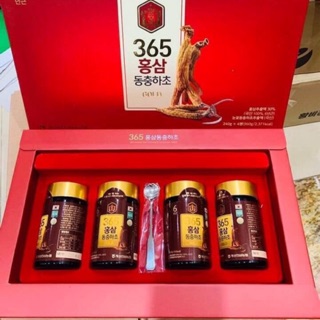 Cao Hồng Sâm Đông Trùng Hạ Thảo 365 Hàn Quốc, Hộp 4 Lọ x 240gr