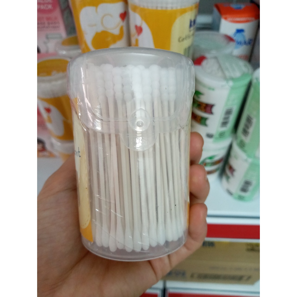 Tăm bông xuất Nhật Kidbi kháng khuẩn, thân giấy an toàn dành cho bé