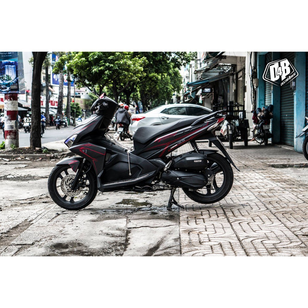 [D4B-Tem chuẩn xịn] Tem trùm xe Air blade 2016 Redline