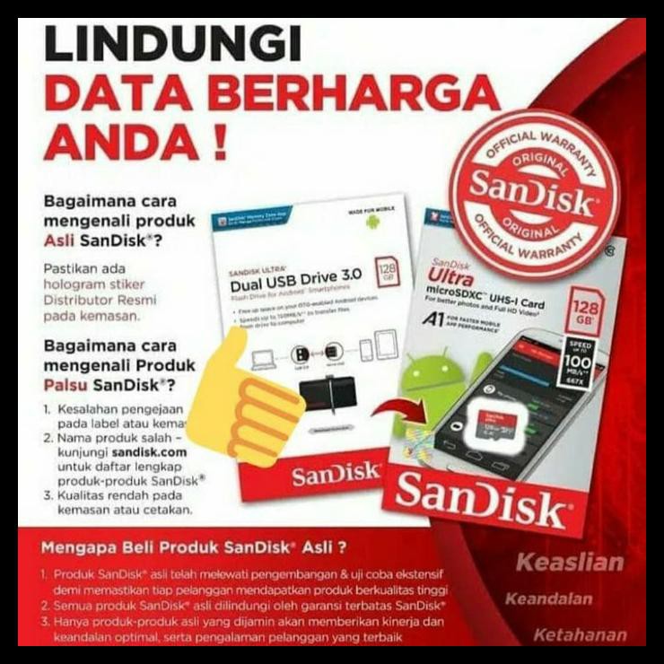 Thẻ nhớ Micro Sd Sandisk Ultra Class 10 64Gb 64Gb 80GB