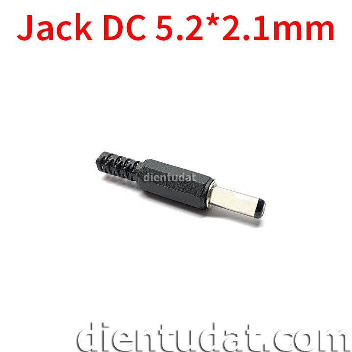 Jack DC Đực Kèm Vỏ 5.2*2.1mm