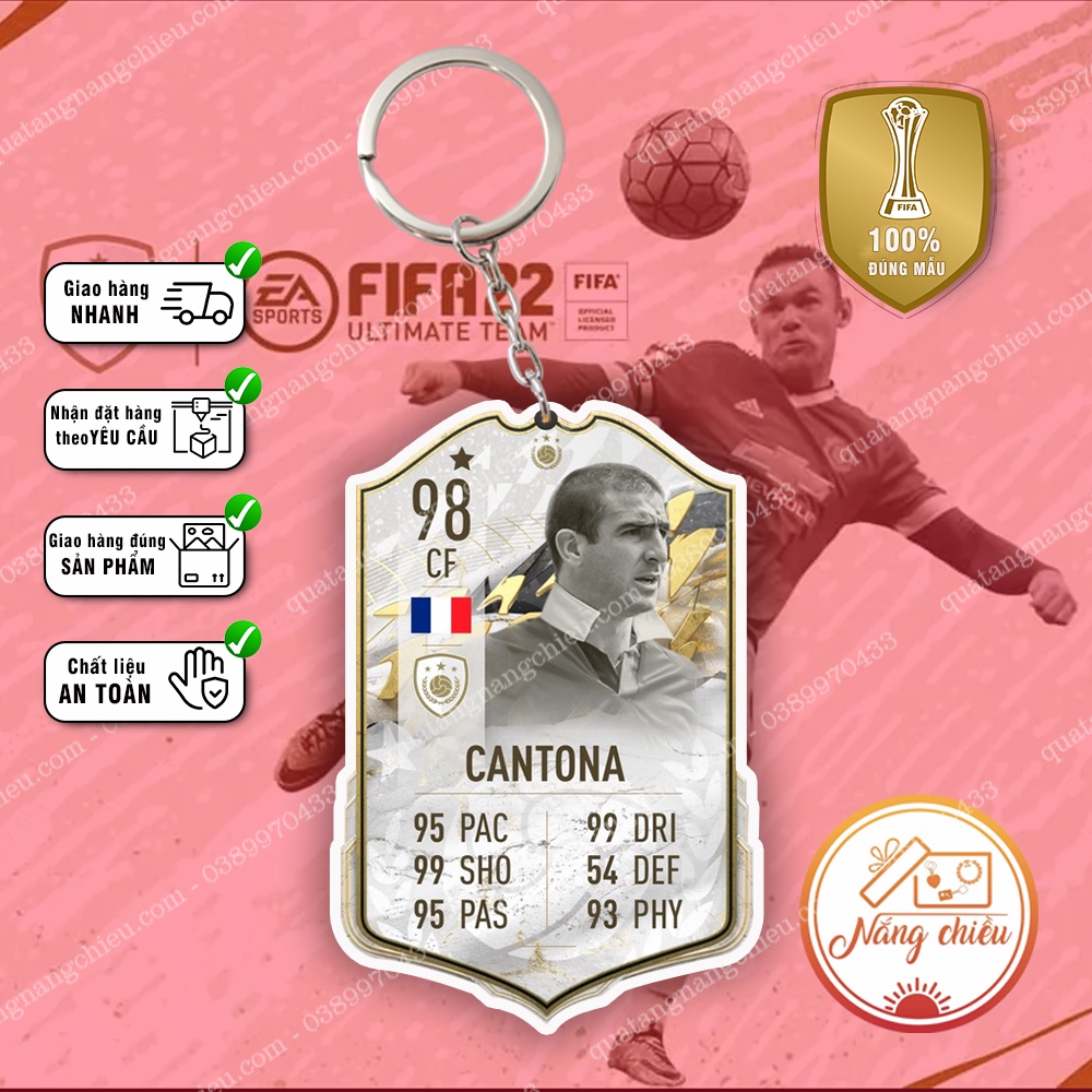 Móc Khóa thẻ Huyền Thoại CLB bóng đá Manchester United ☘️MÓC KHÓA THẺ CẦU THỦ☘️