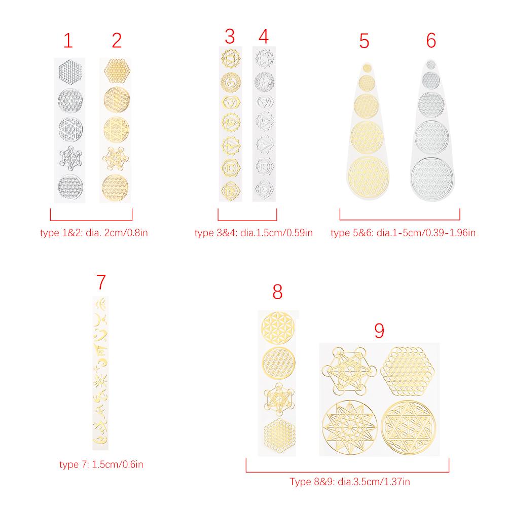LAKAMIER Bộ 7 Miếng Dán Hình Tháp Năng Lượng Mặt Trời DIY