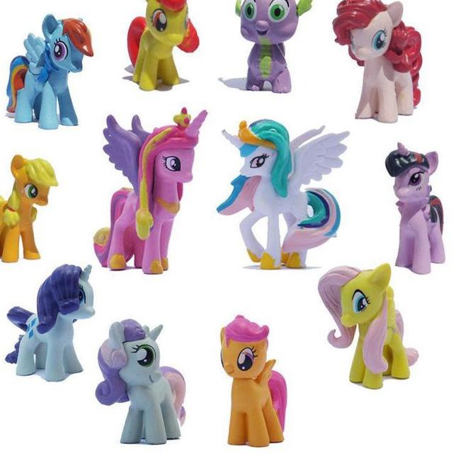 Set 12 Mô Hình Ngựa Pony Đồ Chơi Cho Bé