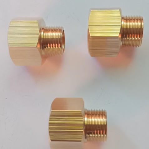 Lơ nối ren ngoài 17 ren trong 21mm  đồng