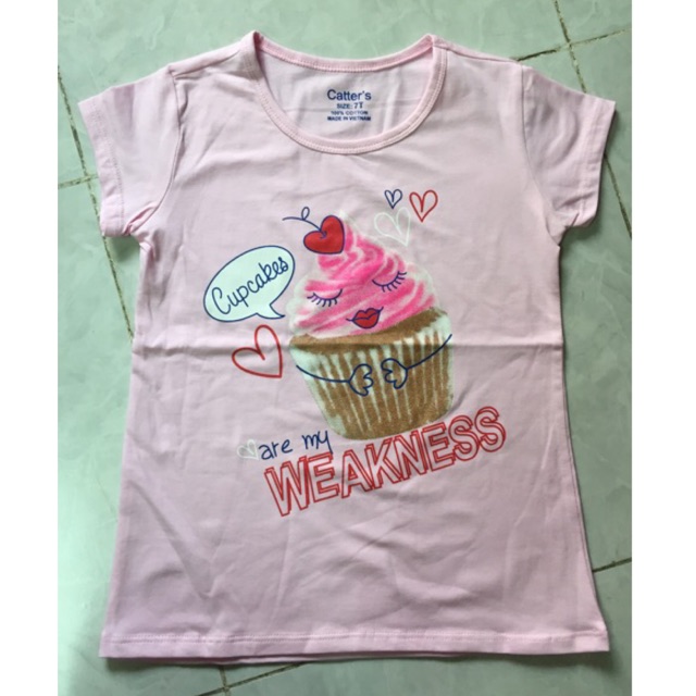 Áo thun cotton 4c size đại cho bé gái